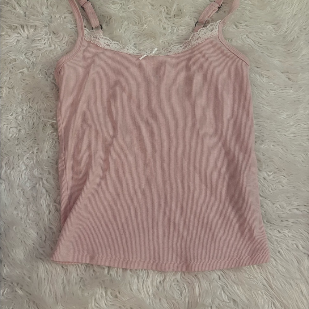 Hollister Blush Lace Trim